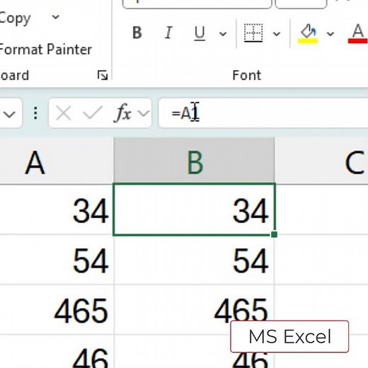 MS Excel Absolute Reference