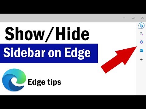 How To Remove Sidebar From Microsoft Edge | How to Hide Edge Sidebar | How to Diable Sidebar in Edge