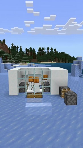 AUTOMATIC Snow Farm! #minecraft #minecraftsurvival #minecrafter #minecraftredstonetutorial #minecraftredstone #minecrafttutorial
