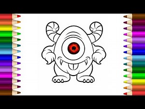 Easy Monster Drawing for Kids Step by Step
