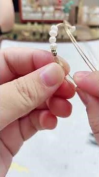 Make a Memory Wire Pearl Bangle! 🤍✨
