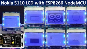 Nokia 5110 LCD with ESP8266 NodeMCU - Display Images, Shapes, Text