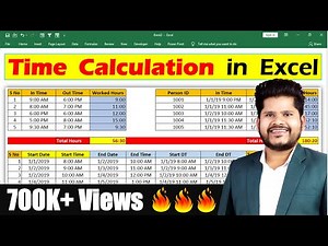 Calculating Time in MS-Excel || Hindi
