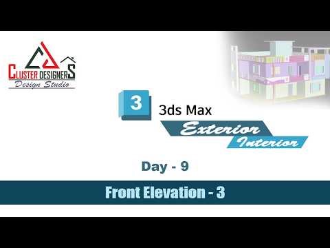 "Mastering Front Elevation Design - 3 in 3ds Max: Unlock Stunning 3D Visuals!"