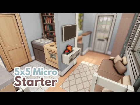 Building a 5x5 Tiny Starter in The Sims 4 🪴✨