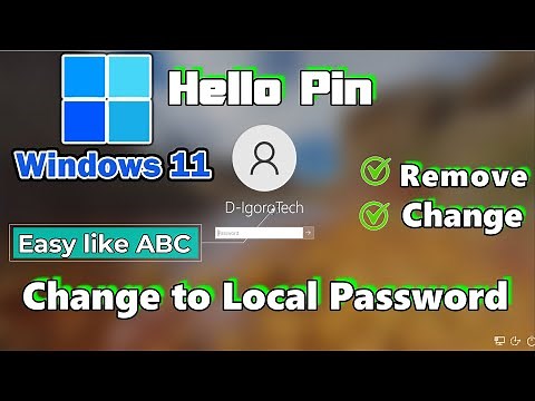 How to Remove Windows 11 Hello PIN and Change to PASSWORD