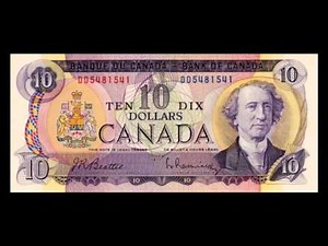 All Canadian Dollar Banknotes - Bank of Canada - 1969 to 1975 Issues