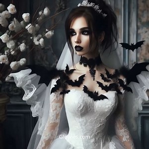 20K views · 1.1K reactions | Gothic Bride in Wedding Dress with Bats | Gothic Darling | Facebook