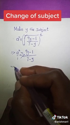 Algebraic expression#changeofsubject