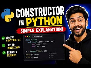 Constructors in Python | Python Tutorial
