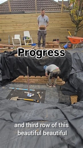 Pond walling and liner install. Matrix falls part 3. Making amazing progress on current project. Liner install and walling. #landscaping #design #ponds #waterfeature #FishPond @thepondadvisor @roughneck_tools @team_aquascape | Djs waterscapes and landscaping
