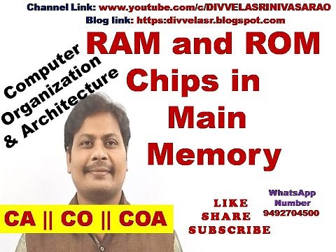 RAM and ROM Chips || Main Memory || RAM Chip || ROM Chip || Memory Connection to CPU || CO || CA ||