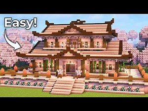 Minecraft: How to Build a Japanese Cherry Blossom House | Tutorial🏠