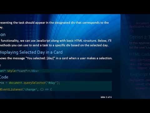 How to Send HTML Divs to Another by Selecting Form Options