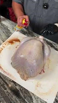 old-school smoked, brined & injected, cajun thanksgiving turkey #bbqshorts