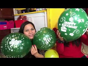 Blowing up balloons today