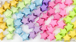 Origami Lucky Stars Tutorial - Easy & Fun - Paper Kawaii