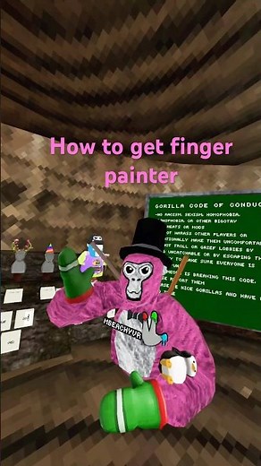 How to get the finger painter badge in gorilla tag #gorillatag #readyplayertwo #playerone #gtcs