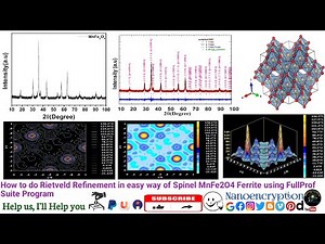 How to do Rietveld Refinement in an easy way of Spinel MnFe2O4 Ferrite using FullProf Suite Program