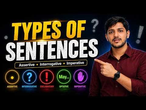 Types of Sentences in English Grammar | Assertive, Interrogative, Imperative, Exclamatory