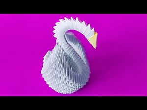 How to make a 3D origami Swan for Beginners
