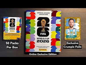 2026 Panini FIFA World Cup Official Sticker Collection 50 Pack Online-Exclusive Box Opening