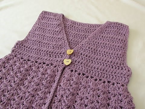 How to crochet a girl's pretty bohemian vest