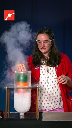 What happens when you put balloons in super cold liquid nitrogen? Museum Educator Kate explains how as the air molecules inside the balloon get colder, they stop moving around as much, causing the balloon to get smaller. This allows the balloons to deflate without popping! #LiquidNitrogen #ScienceExperiment #STEMEducation #Physics | Museum of Science, Boston