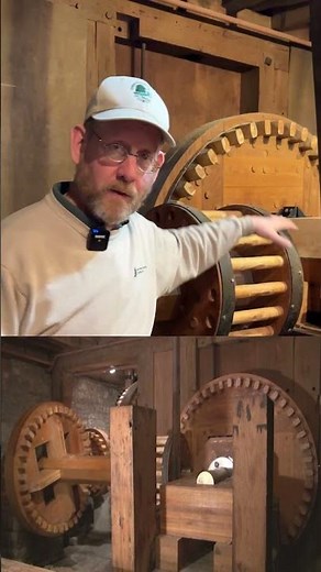 See an 1850s Grist Mill in Action! #gristmill #historicalbuilding #history #historyfacts #shorts