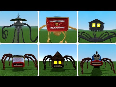 Everything Turns Into Monsters 😱 All Train Monsters, House Head Bus Eater, Bus Eater (GMOD)