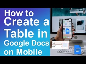 How to create a table in google docs on mobile