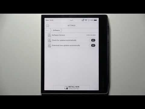 POCKETBOOK Era Colorの電源オン/オフと自動更新の確認方法