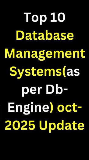 Top 10 Database Management Systems 2025 💻 | Latest DB-Engine October Update OUT NOW!
