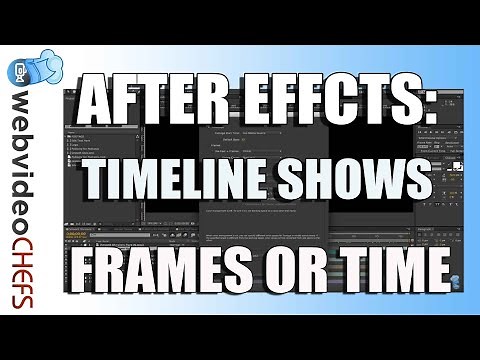 After Effects shows frames instead of seconds