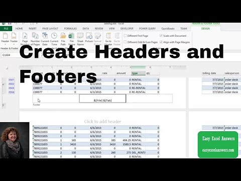 How to create headers and footers in Excel