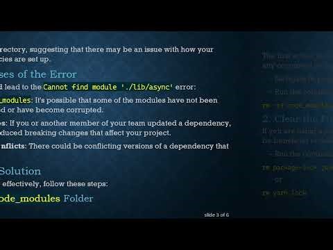 How to Fix the Cannot Find Module './lib/async' Error in ReactJS