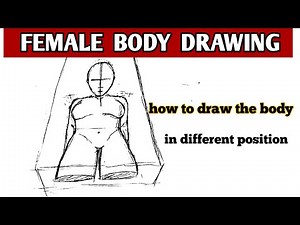 How to draw a female body step by step | human anatomy drawing