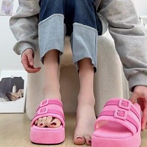 5.4K views · 98 reactions | Super Duper Cute Wedge Sandals Very Soft Material ❤❤❤❤❤❤ For Order Click on the Link: https://doduae.com/P153355E-trendy-barbie-pink-outdoor-platform-sandals-for-women-thick-sole-buckle-design-ribbed-pattern-ladies-fashion-footwear-sandals-wedge-heels-sandals-outwear-summer-beach-wear-sandals-for-women | DODuae.com | Facebook