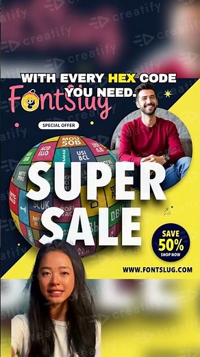 Digital Creator HEX Codes Color Chart Printable Poster Instant Download