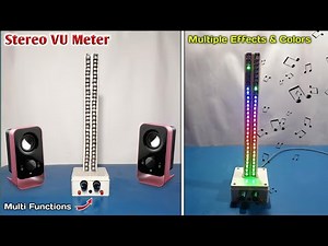 How to Make Stereo VU Meter | Multi Function Volume Unit Meter | RGB Stereo VU Meter | DJ Light