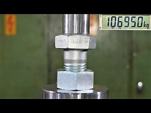 How Strong Are Bolt Threads? Hydraulic Press Test!