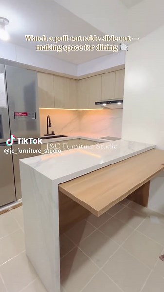 Maximize Your Small Kitchen with Pull-Out Dining Solutions