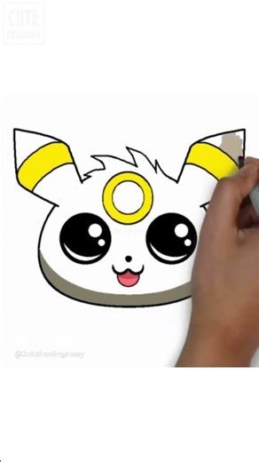 How to Draw Umbreon’s Face | Easy Pokémon Fan Art Tutorial #drawing