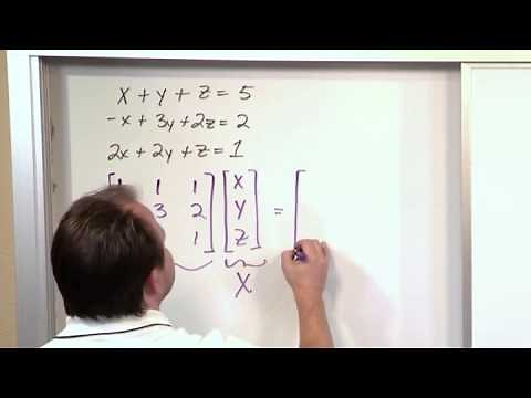 Lesson 19 - Solve Systems Of Equations With Inverse Matrices (Linear Algebra)