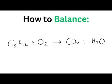 How to Balance C5H12 + O2 = CO2 + H2O
