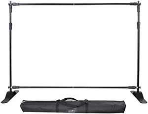 8 Ft Black Expandable Telescopic Trade Show Banner Stand