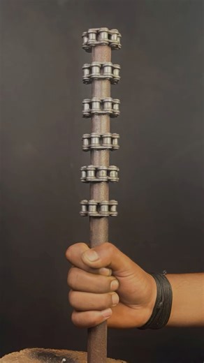 Making Bike Chain Mace | #survival #handmade #diycraft #diy #shortvideo #viralvideos #creative