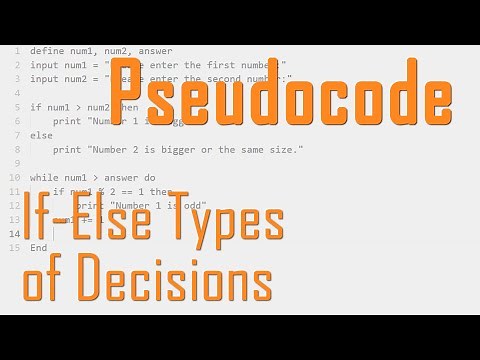 If Else Statements in Pseudocode