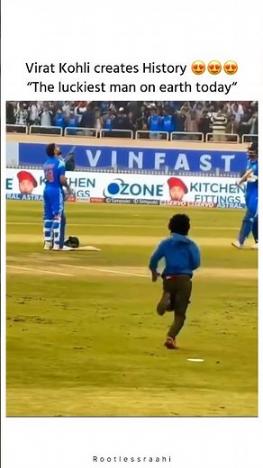 Virat Kohli Fan enter on Century celebration create History #short #viral #cricketbuzz #indvssa