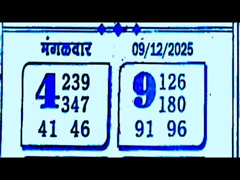 DHANWANTRI CHART 09/12/2025 dhanvantri chart today धन्वंतरि चार्ट 